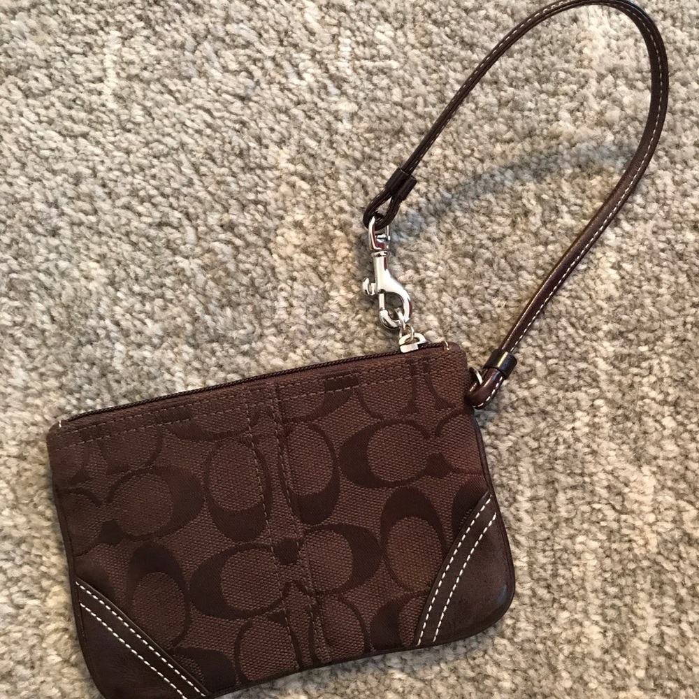Brown Coach Wristlet